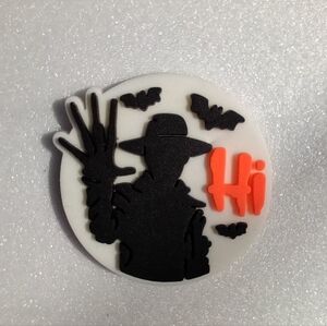 5/$5 Halloween Horror Silhouette Croc Shoe Charm Jibbitz - Black & Orange
